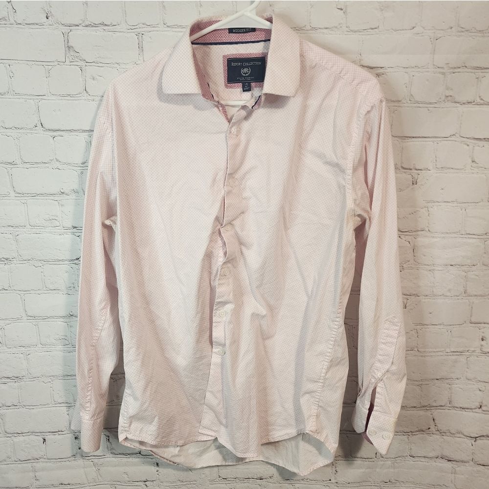 Men's Report Collection "Modern Fit" longsleeve button-down shirt, size Large